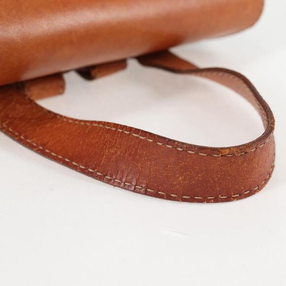 CELINE Macadam Canvas Backpack Pvc Leather Brown Gold - Picture 8 of 13